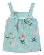 Carter's Toddler Girl Blue Beach Vibes Top