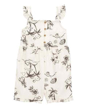 Afbeelding in Gallery-weergave laden, Carter&#39;s Toddler Girl Ivory Tropical Print Flutter Romper
