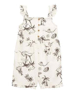 Carter's Toddler Girl Ivory Tropical Print Flutter Romper