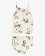 Carter's 2pc Toddler Girl Palm Trees Print Swim Top & Bottom Set