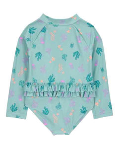 Carter's 1pc Toddler Girl Aquatic Rashguard Swimsuit