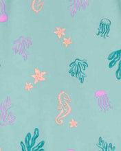Afbeelding in Gallery-weergave laden, Carter&#39;s 1pc Toddler Girl Aquatic Rashguard Swimsuit
