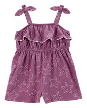 Afbeelding in Gallery-weergave laden, Carter&#39;s Toddler Girl Purple Starfish Print Romper

