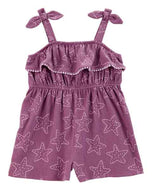 Carter's Toddler Girl Purple Starfish Print Romper