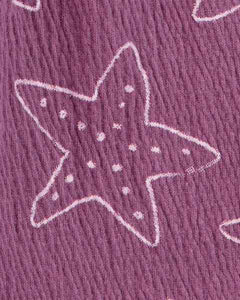 Carter's Toddler Girl Purple Starfish Print Romper