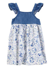 Carregar imagem no visualizador da galeria, OshKosh Toddler Girl Blue Floral Dress

