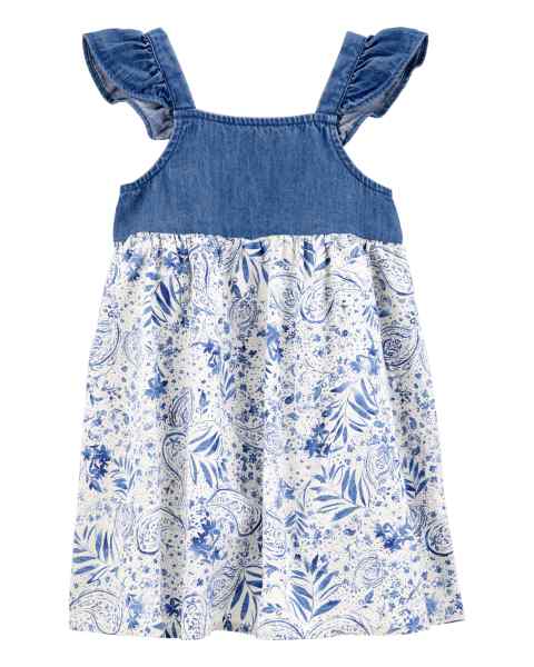 OshKosh Toddler Girl Blue Floral Dress