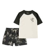 Carter's 2pc Toddler Boy Palm Trees Print Rashguard & Shorts Swim Set