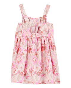 OshKosh Toddler Girl Pink Floral Straps Dress