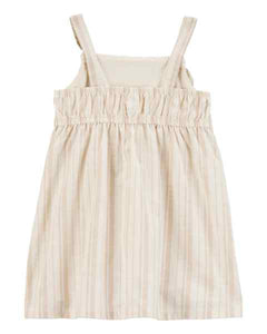 OshKosh Toddler Girl Ivory Striped Dress