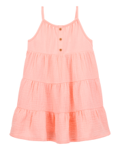 Carregar imagem no visualizador da galeria, OshKosh Toddler Girl Peach Straps Dress
