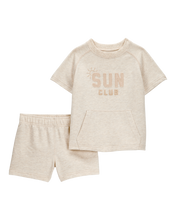 Cargar imagen en el visor de la galería, Carter&#39;s 2pc Toddler Boy Ivory Tee &amp; Shorts Set
