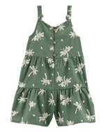 OshKosh Toddler Girl Green Palm Trees Romper