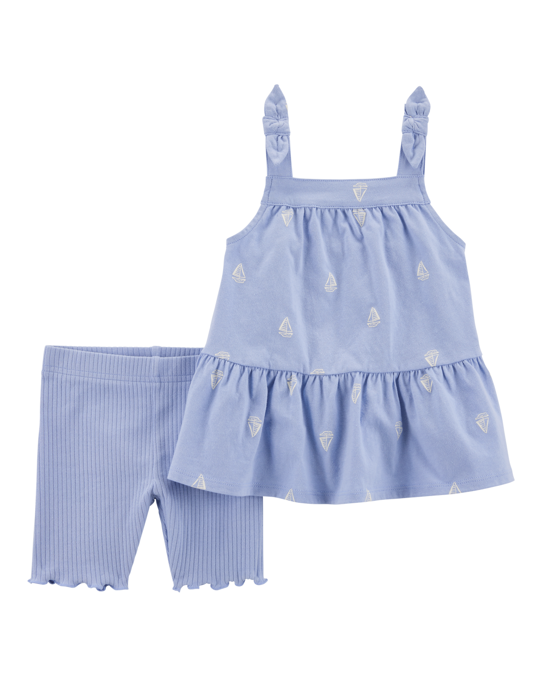 Carter's 2pc Toddler Girl Blue Top and Shorts Set