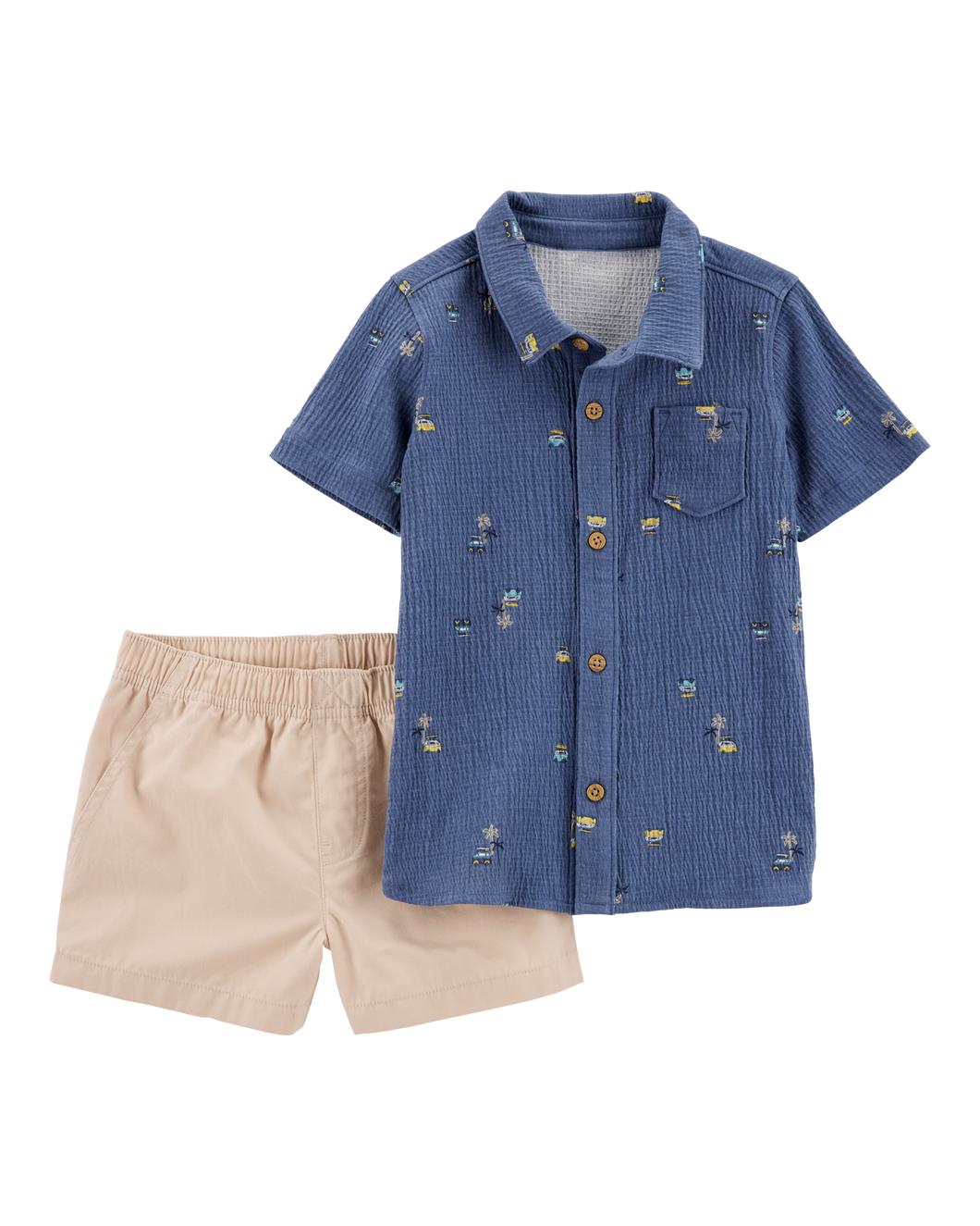 Carter's 2pc Toddler Boy Navy Beach Polo & Shorts Set