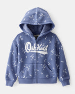 Oshkosh Toddler Girl Blue Hearts Hoodie