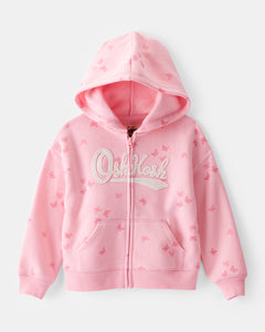 Oshkosh Toddler Girl Pink Buttterfly Hoodie