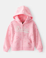 Oshkosh Toddler Girl Pink Buttterfly Hoodie