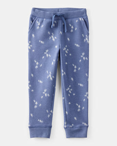 OshKosh Toddler Girl Blue Fleece Drawstring Joggers