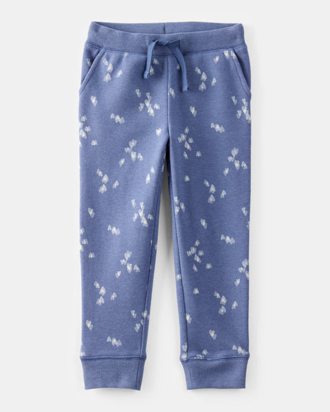 OshKosh Toddler Girl Blue Fleece Drawstring Joggers