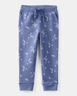 OshKosh Toddler Girl Blue Fleece Drawstring Joggers