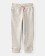 OshKosh Toddler Girl Ivory Fleece Drawstring Joggers