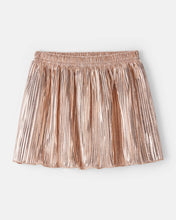 Load image into Gallery viewer, OshKosh Kid Girl Rose Gold Pleated Skirt
