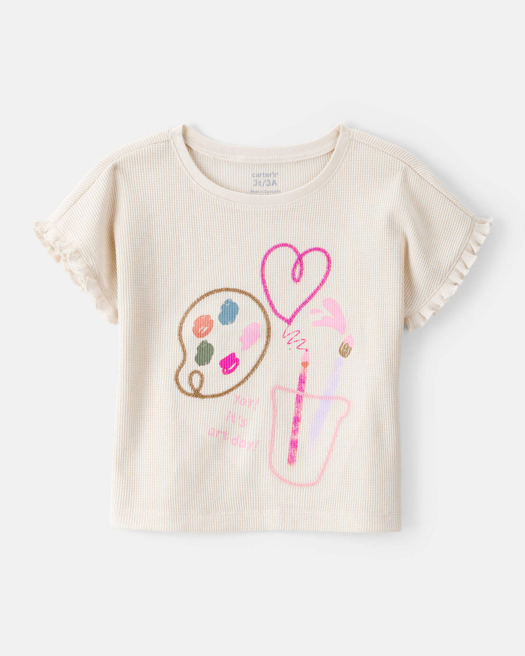 Carter's Toddler Girl Ivory Art Tee