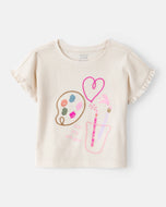 Carter's Toddler Girl Ivory Art Tee