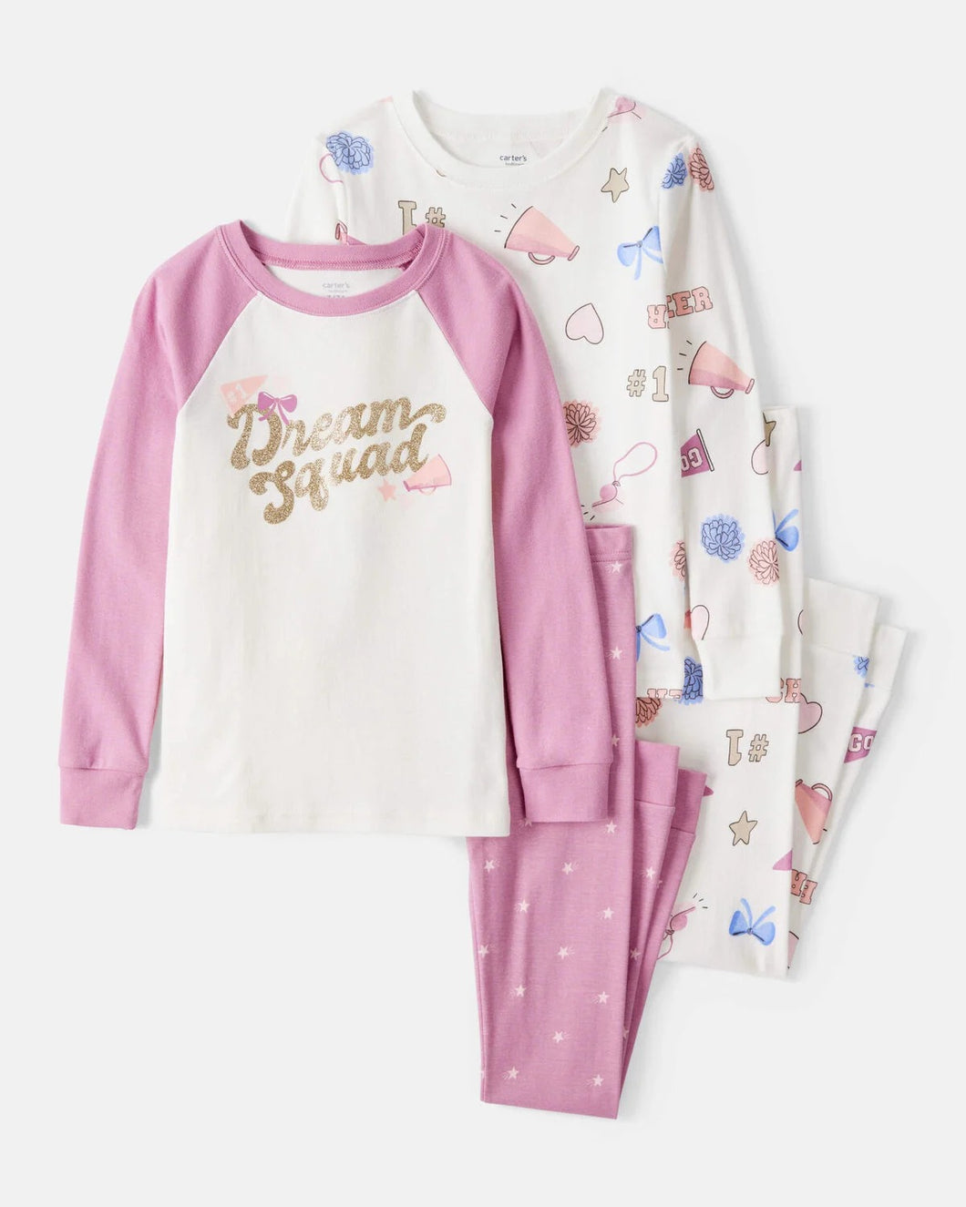 Carter's 4pc Toddler Girl Dream Squad Snug Fit Cotton Pajama Set