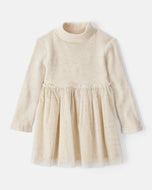 OshKosh Toddler Girl Cream Sparkle Tulle Dress