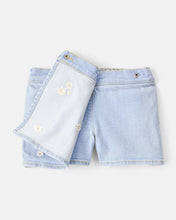 Load image into Gallery viewer, OshKosh Toddler Girl Blue Embroidered Denim Skort
