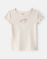 OshKosh Toddler Girl Cream Feelin' Cute Tee