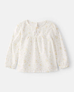 Oshkosh Toddler Girl Ivory Star Print Top