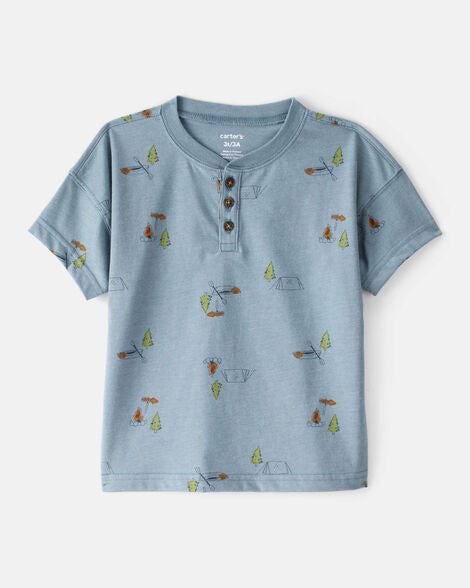 Carter's Toddler Boy Blue Camping Tee