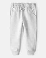Carter's Toddler Boy Ivory/Grey Drawstring Jogger Pants