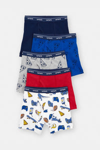 Carter's 5pc Kid Boy Multi Color and Print Cotton Boxer Briefs (NEW CODE)