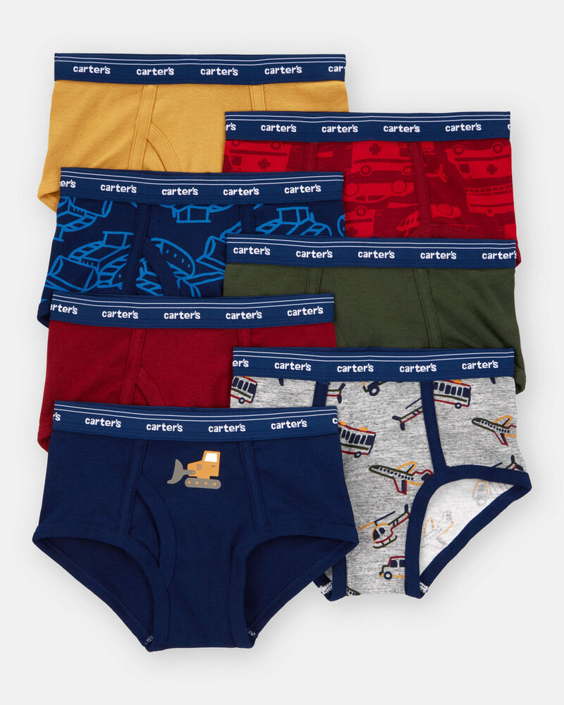 Carter's 7pc Kid Boy Construction Print Cotton Briefs (NEW CODE)
