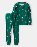 Carter's 2pc Toddler Christmas Tree & Presents Print Pajama Set