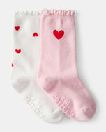 Carter's 2pk Toddler Girl Heart Crew Socks