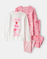 Carter's 4pc Toddler Girl Pink Baking Print Snug Fit Cotton Pajama Set