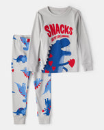 Carter's 4pc Toddler Boy Dino Love Valentine Theme Pajama Set