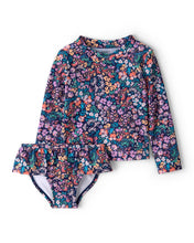 Afbeelding in Gallery-weergave laden, Carter's 2pc Toddler Girl Floral Long-Sleeve Rashguard Swim Set
