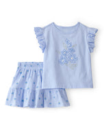 Carter's 2pc Toddler Girl Blue Floral Top & Skirt Set