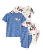 Carter's 4pc Toddler Boy Blue Capt. Salty Snug Fit Pajama Set