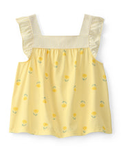 Load image into Gallery viewer, Carter's 2pc Toddler Girl Yellow Floral Top &amp; Shorts Pajama Set
