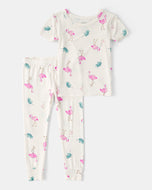 Carter's PurelySoft 2pc Toddler Girl Flamingo Print Pajama Set
