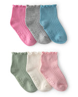 Carter's 6pk Toddler Girl Pastel Multicolor Ankle Socks