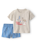 Carter's 2pc Toddler Boy Ahoy Friends Tee & Blue Striped Short Set