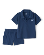 Carter's 2pc Toddler Boy Blue Car Top And Shorts Set